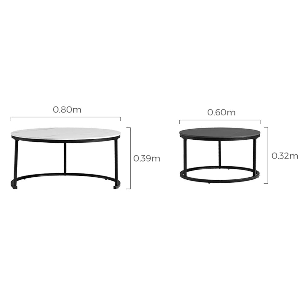 Linsay Eclipse Two-Piece Coffee Table Dimensions