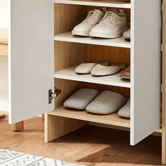 Linsay Miro Shoe Cabinet, Small, Natural & White