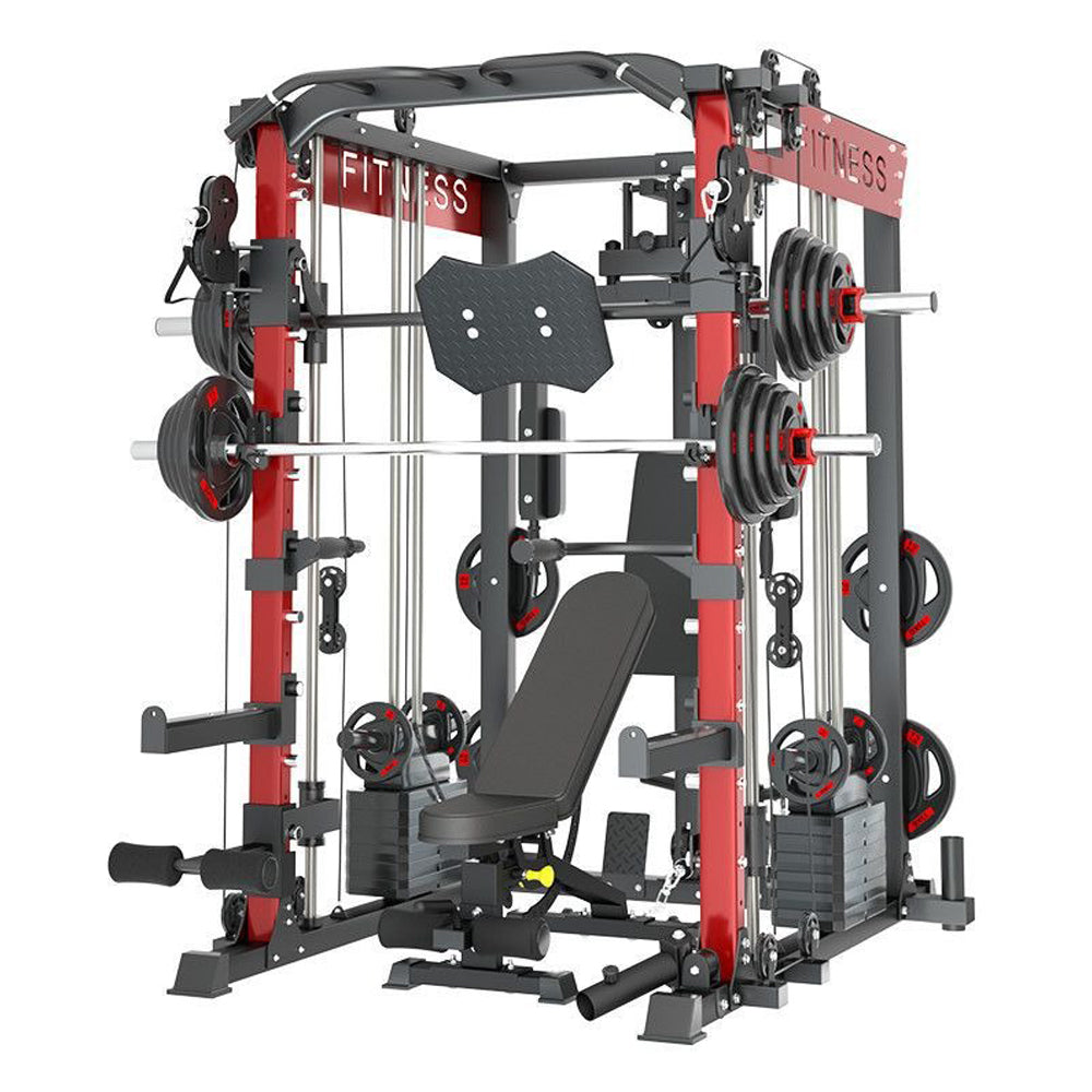 Sports studio Squat bench press rack Home gantry fitness equipment Multifunctional fitness equipment Comprehensive trainer (excluding dumbbell bench)