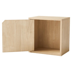 Linsay Geo Single Cube Storage with Door, Natural