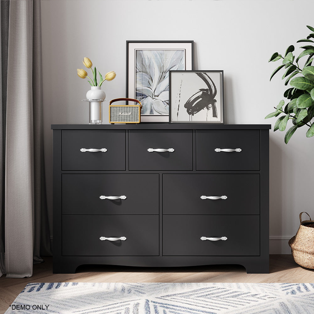 Linsay Chest of 7-drawer Cabinet Black