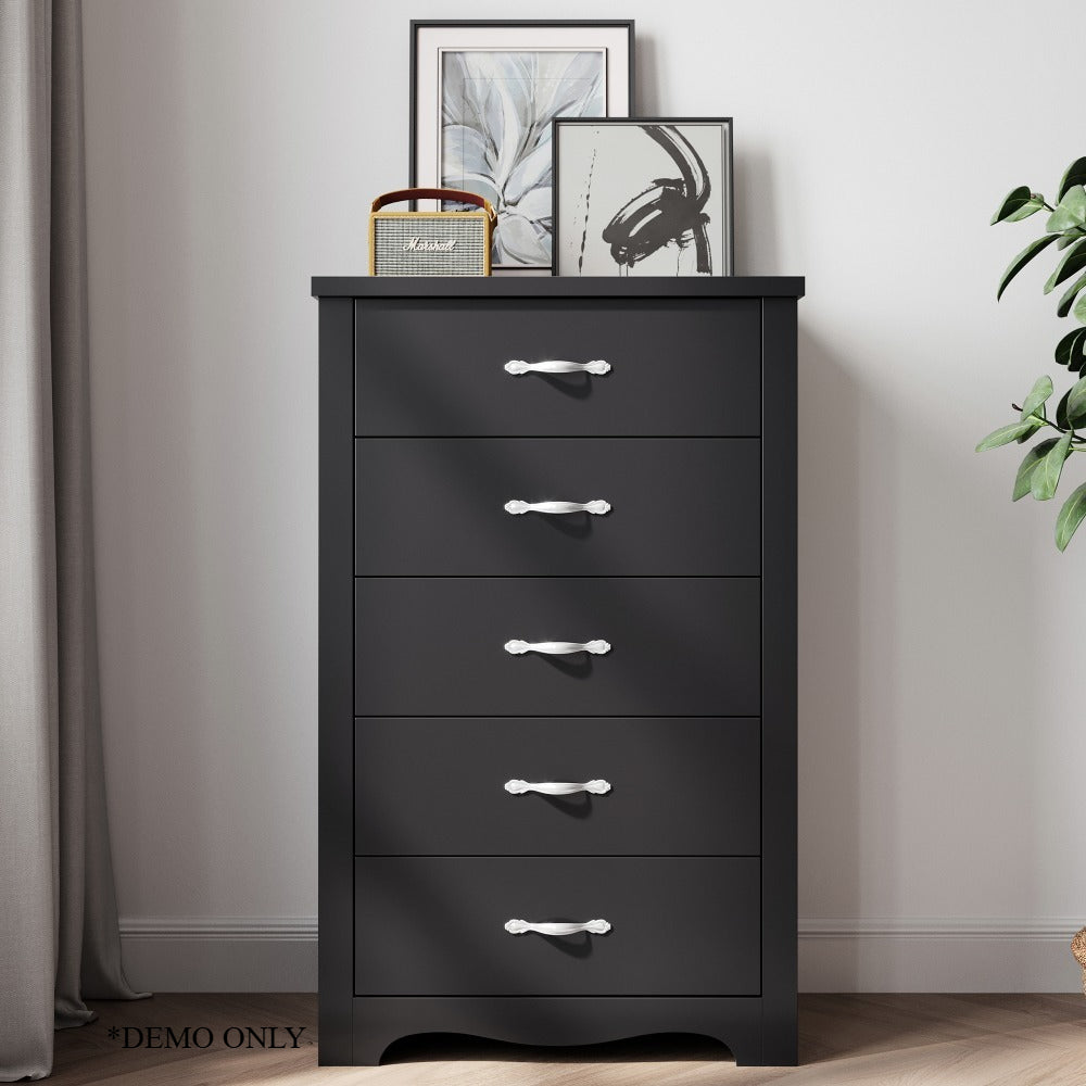 Linsay Rena 5 Drawers Black