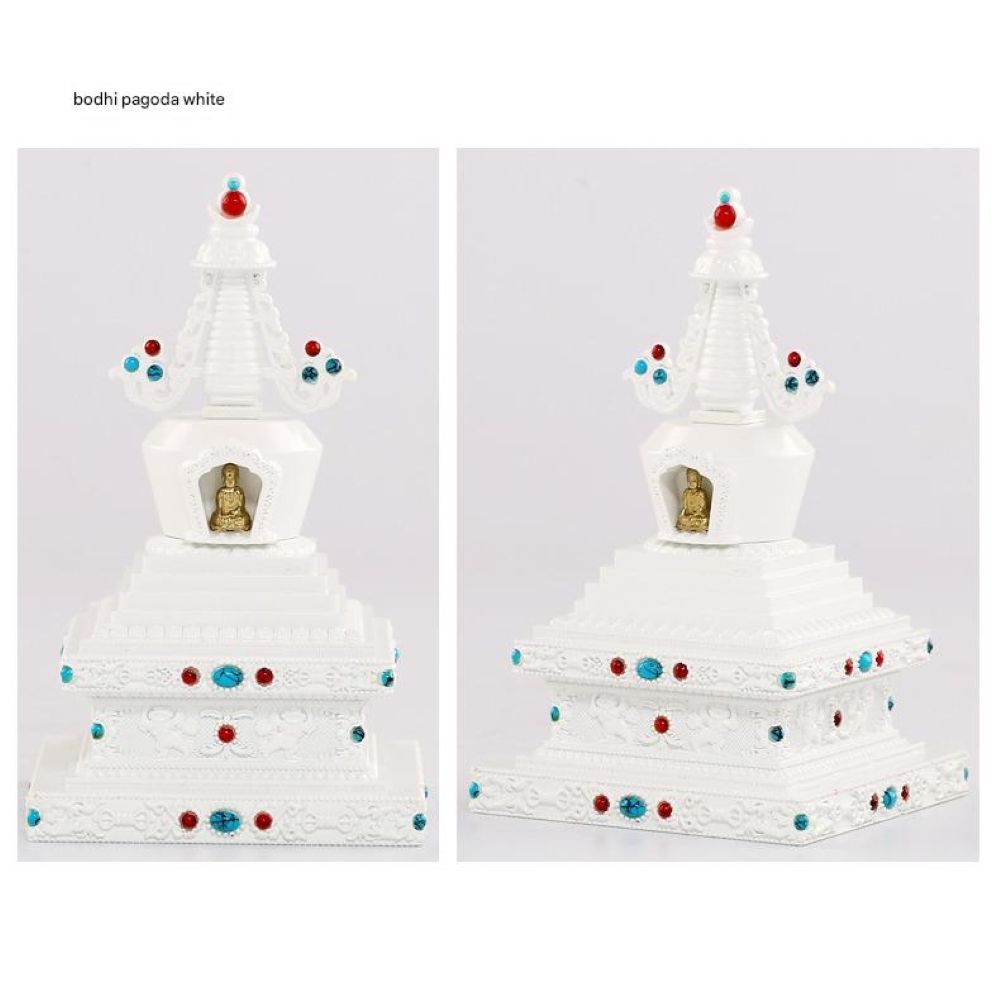 Bodhi Tower Copper Alloy White Bodhi Tower Furniture Ornament