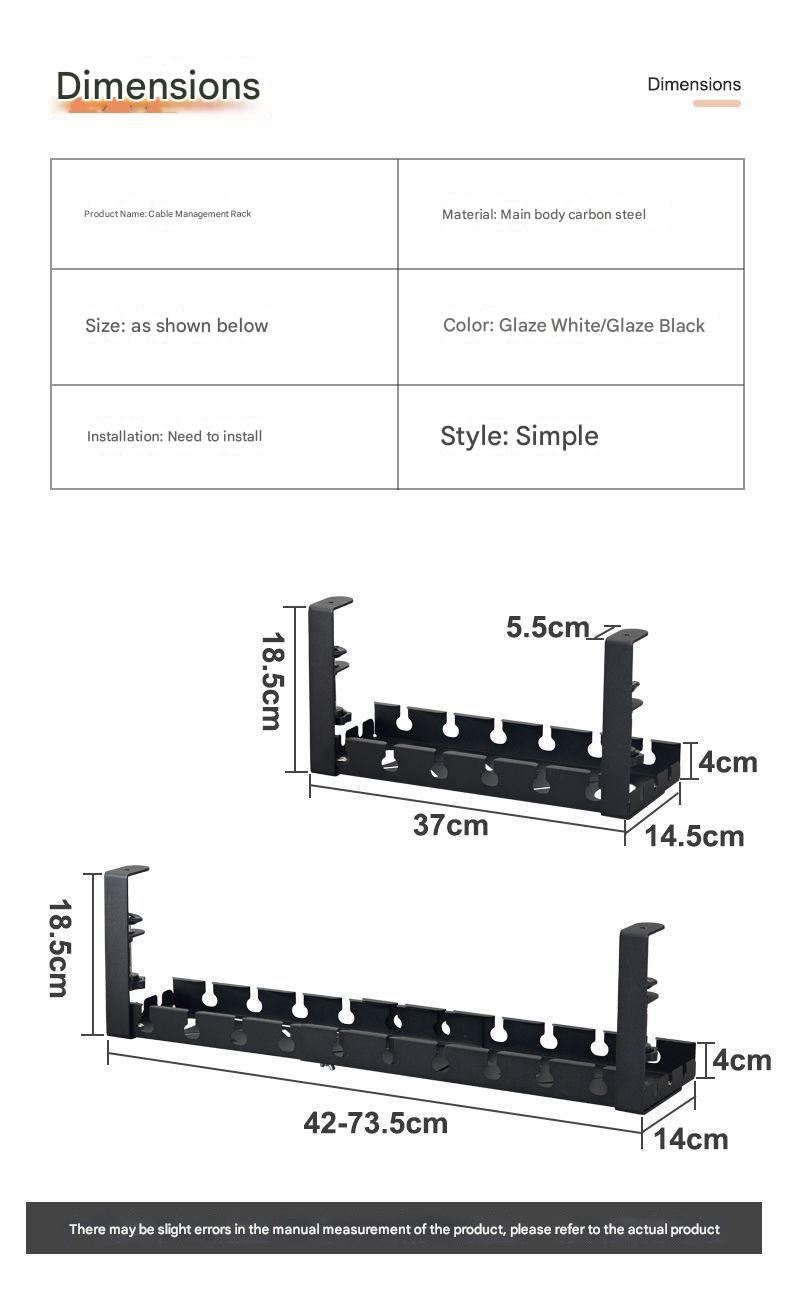 No Punching Under The Table, Cable Manager, Desktop Wiring Artifact, Power Cord Rack Slot, Line Finishing Box, Wire Socket Storage