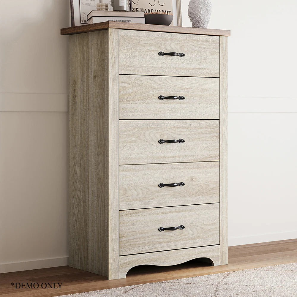 Linsay Rena 5 Drawers Black