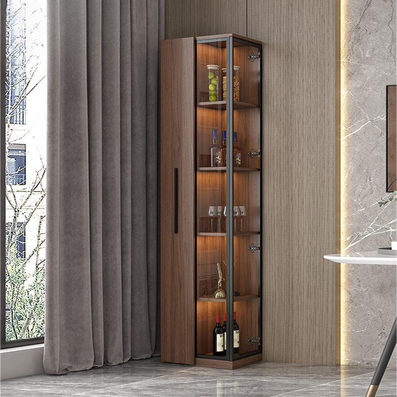 Corner Wine Cabinet Living Room Wall Display Cabinet Triangle Cabinet Household Medieval Style Dining Side Cabinet Locker