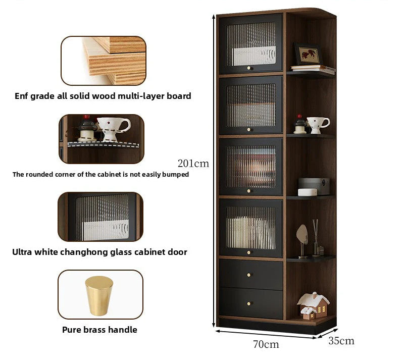 Bay Window Storage Cabinet with Drawers – Multi-Purpose Bedroom, Balcony & Living Room Organizer