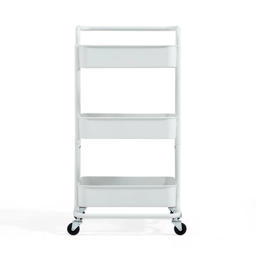 Linsay Strata 3-Tier Trolley, White