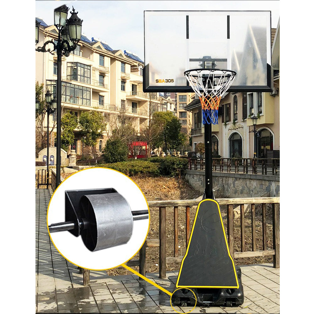 Sports Studio 2.4m to 3.05m Outdoor Home Adjustable Height Removable Portable Basketball Stand SBA305-024