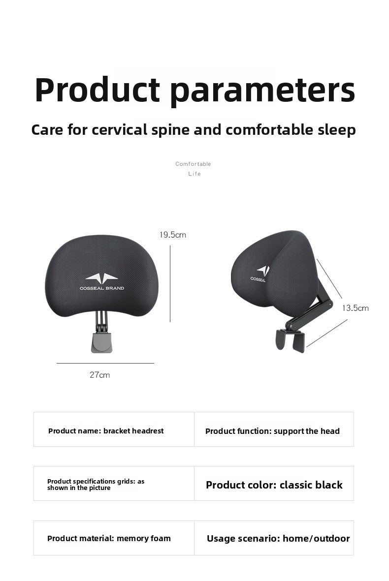 Chair Headrest Office Computer Chair Headrest Adjustable Seat Back Raised Head Support Sleeping Pillow No Punching Waist Pillow