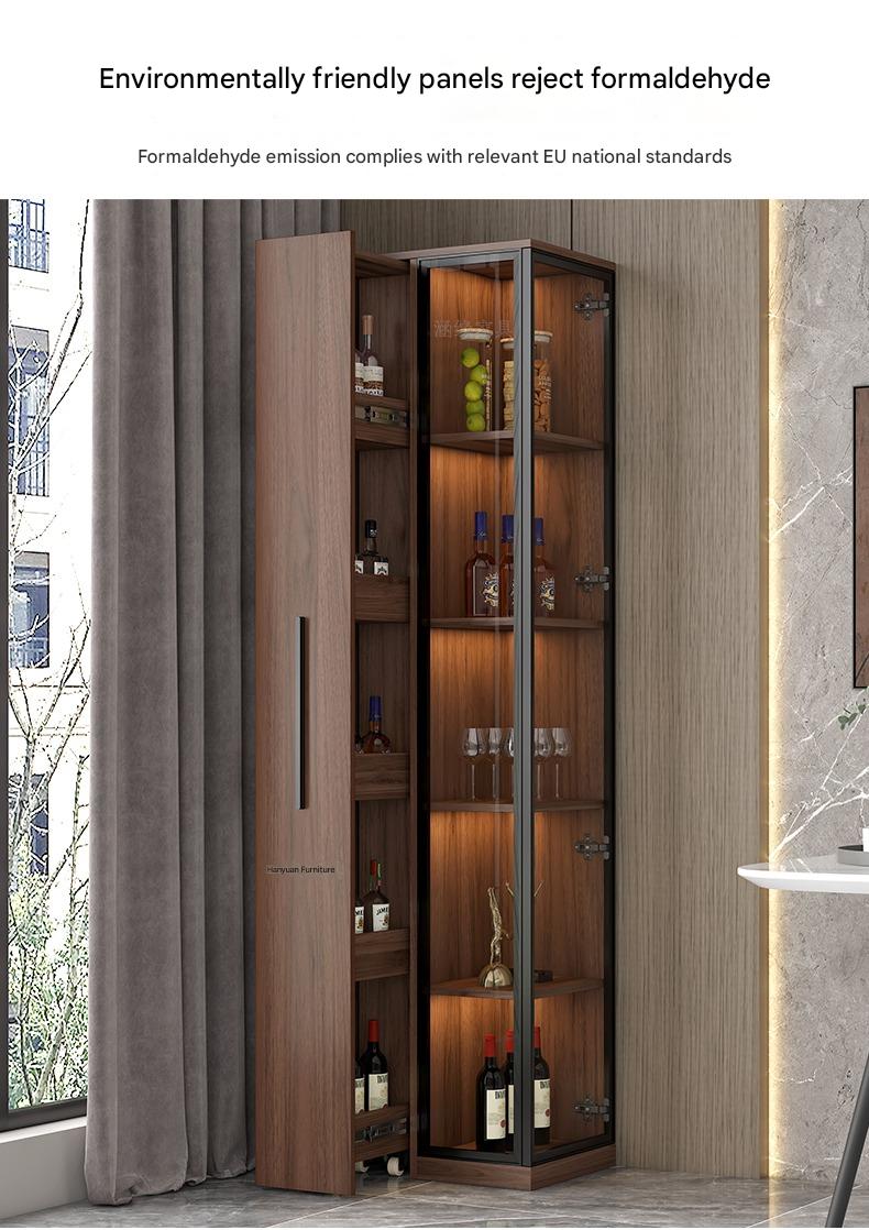 Corner Wine Cabinet Living Room Wall Display Cabinet Triangle Cabinet Household Medieval Style Dining Side Cabinet Locker