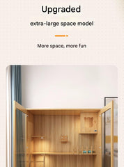 Solid Wood Cat Villa Cat Cage Household Cat House Three-layer Cat Cabinet Indoor Breeding Cage Cat Nest Multi-layer Kitten Room Cat House