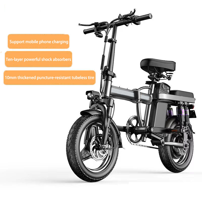 Sports Studio City High Carbon Steel Electric Folding Bicycle Bike 48V 400W Electric Bike 14 Inch Scooter Portable City Electric Bike 25 Km/H F9