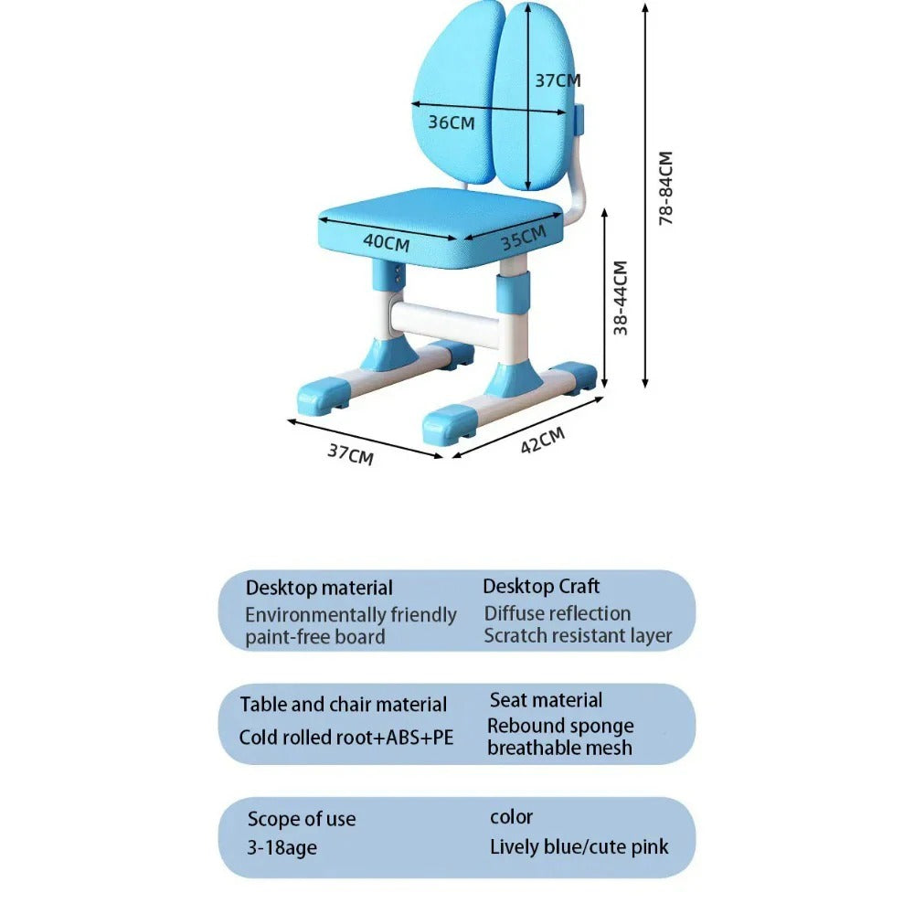 Homelements Adjustable Children's Desk and Chair Set for Study and Writing