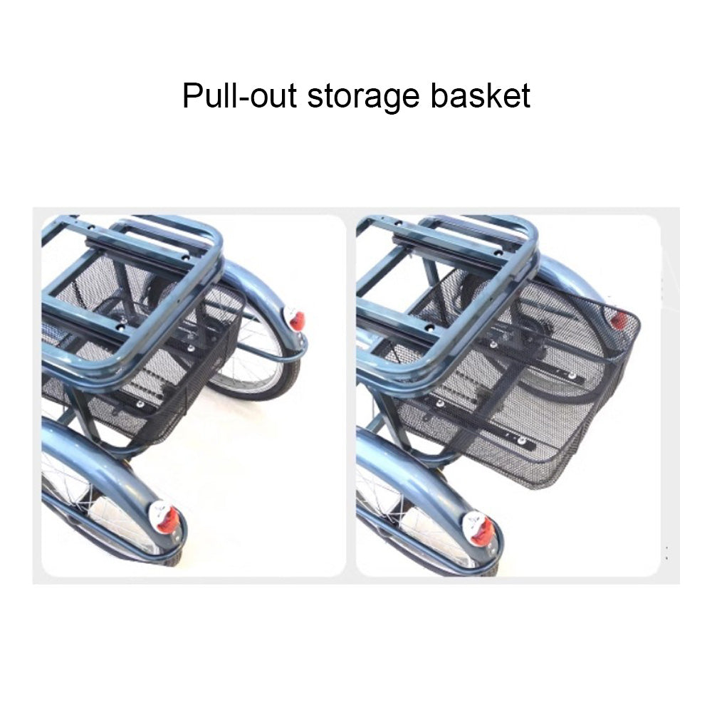 Sports Studio 16 Inch 3 Wheel Bicycle Adult Tricycle with Basket Wider Seat