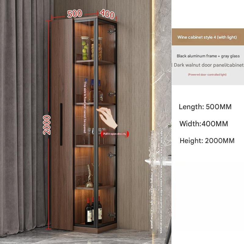 Corner Wine Cabinet Living Room Wall Display Cabinet Triangle Cabinet Household Medieval Style Dining Side Cabinet Locker