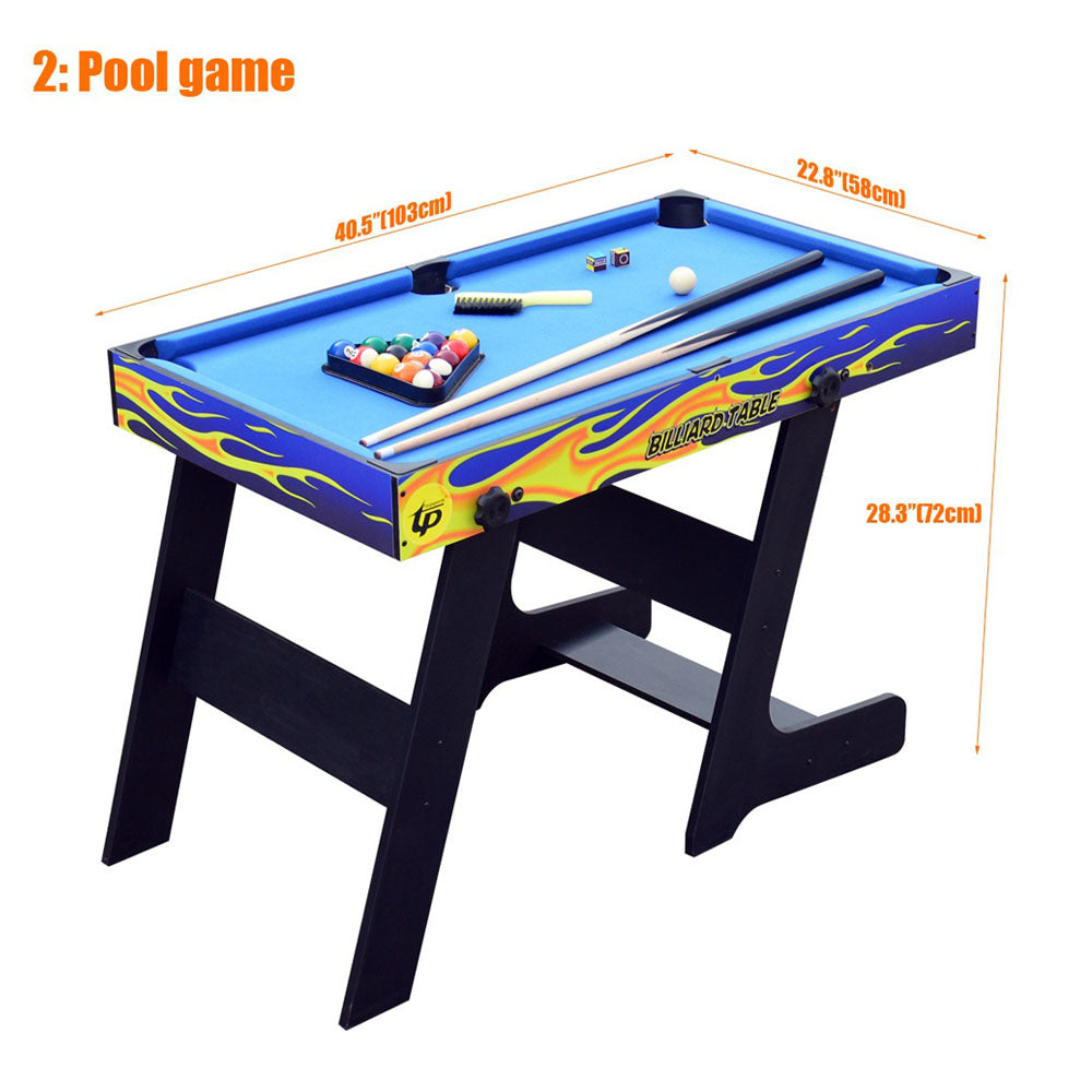 Sports Studio 5 in 1 Multifunctional Folding Pool Table Children's Home Standing Football Table Table Tennis Bowling Fox Ball