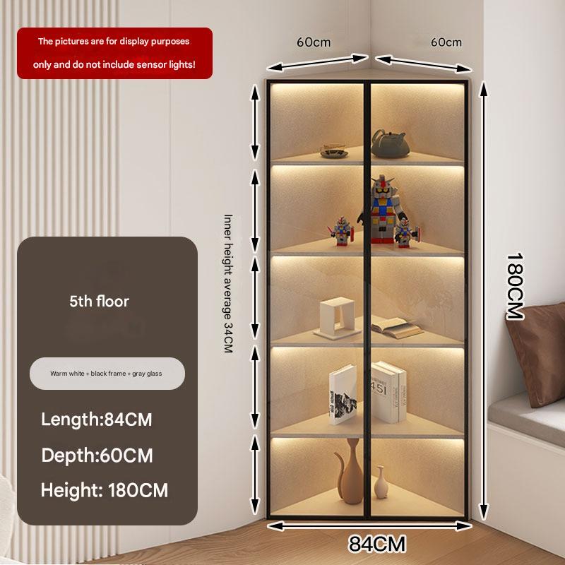 Simple Light Luxury Corner Cabinet Corner Triangle Right Angle Corner Corner Rack Living Room Bedroom Storage Floor Against The Wall