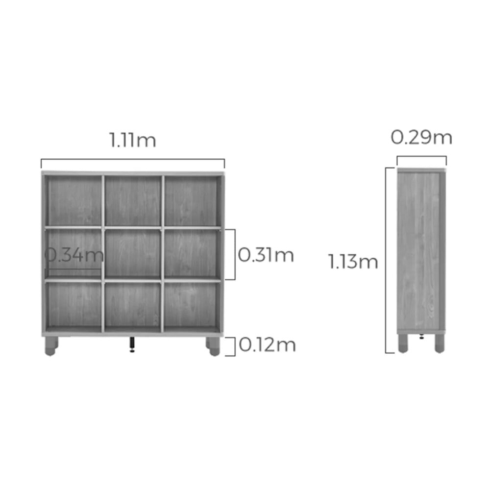 Linsay Horizon Kids 9 Cube Bookshelf, Natural