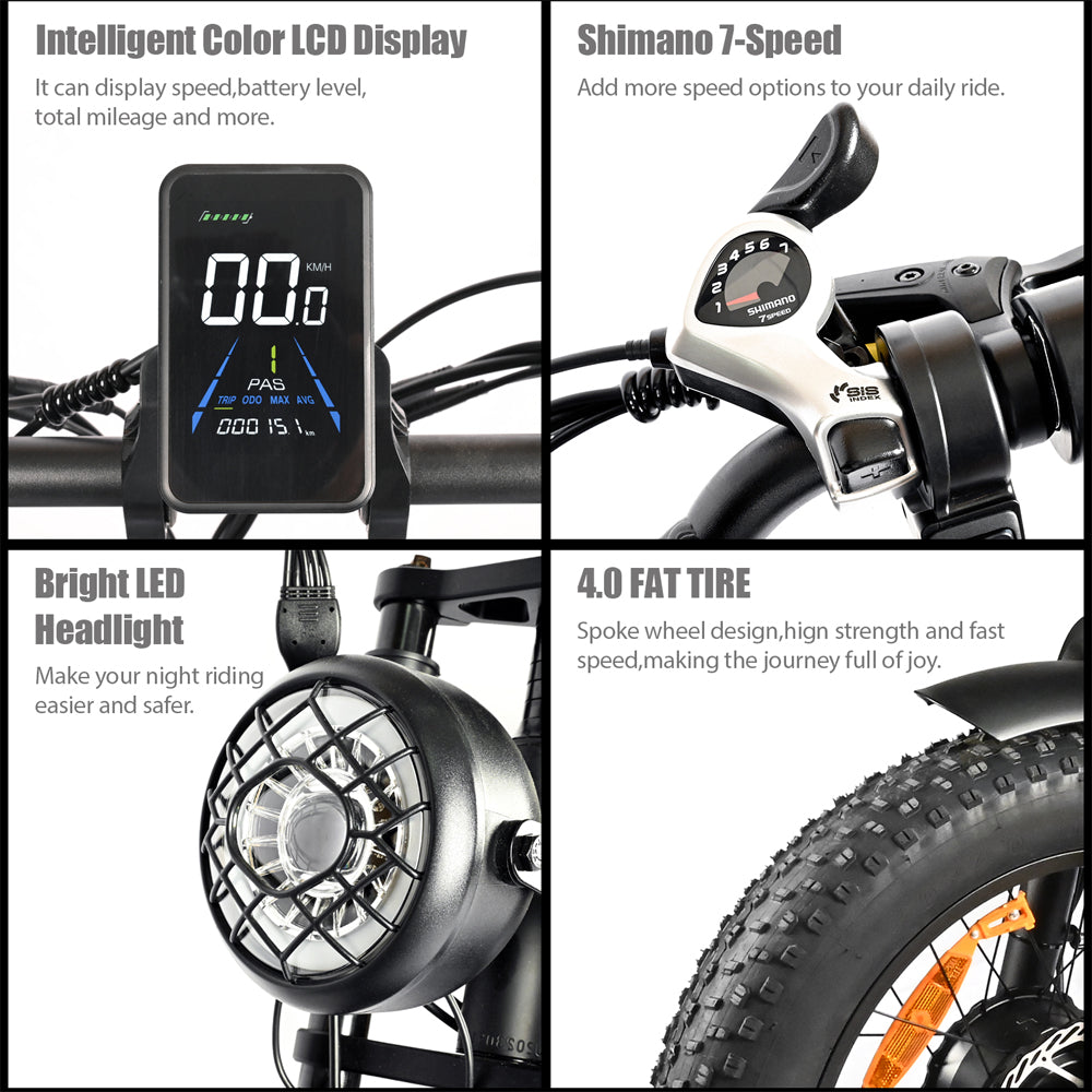 Sports studio  City Ease Snow Bike 20 Inch Electric Bike Electric Bike Battery-BLJ-2008