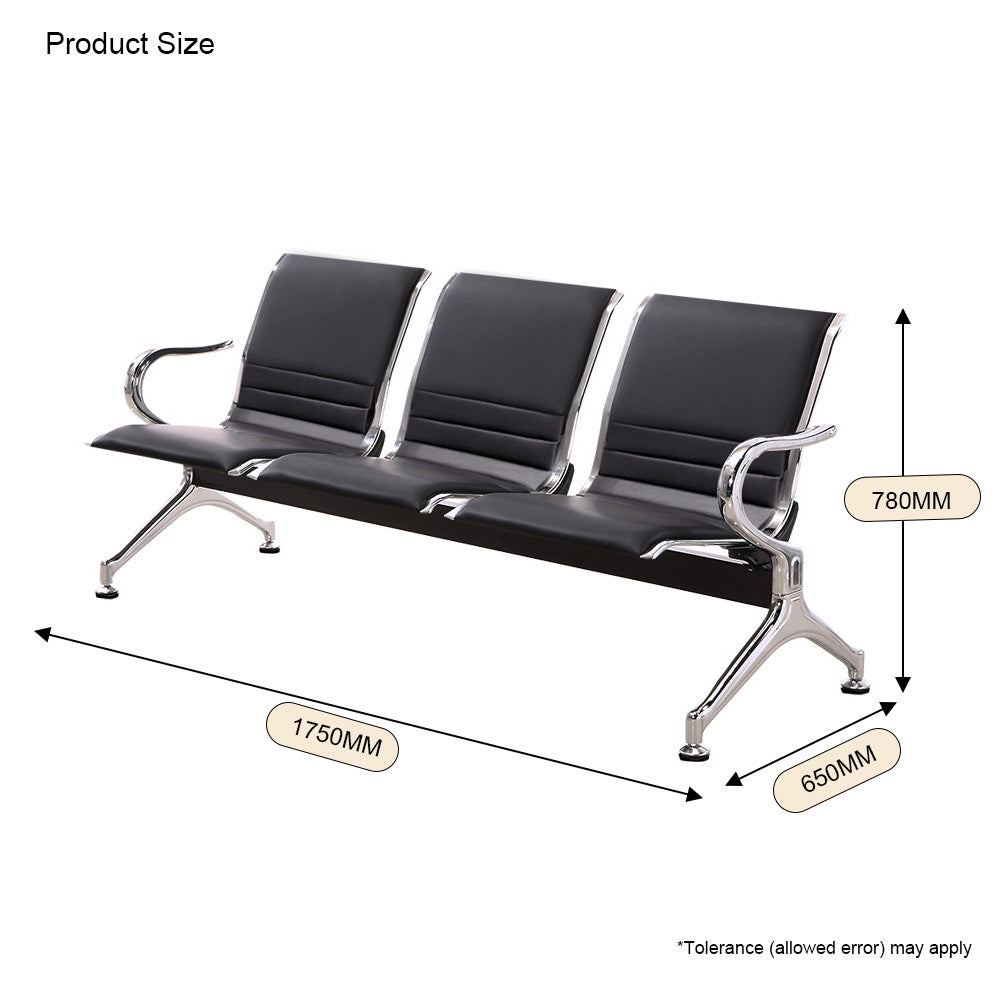 Homelements  Three-seater Row Chair/airport Chair/stainless Steel/hospital Waiting Chair/public Row Rest Chair