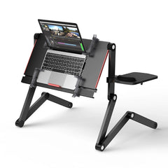 OMAX Bed Computer Desk - Lying Down Computer Workstation for Laptops, Foldable Stand, Perfect for Reading in Bed