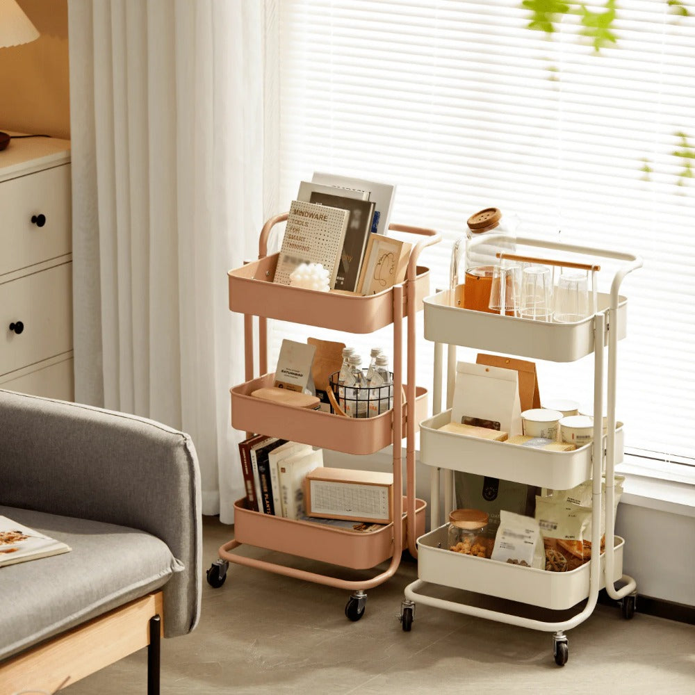 Linsay Strata 3-Tier Trolley, Pink