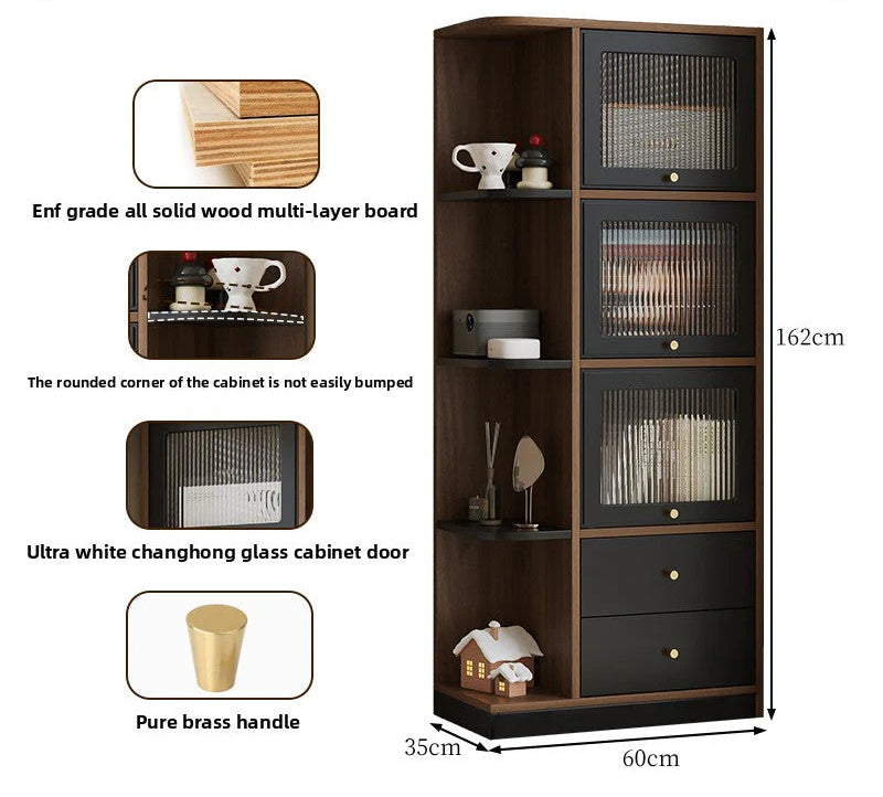 Bay Window Storage Cabinet with Drawers – Multi-Purpose Bedroom, Balcony & Living Room Organizer