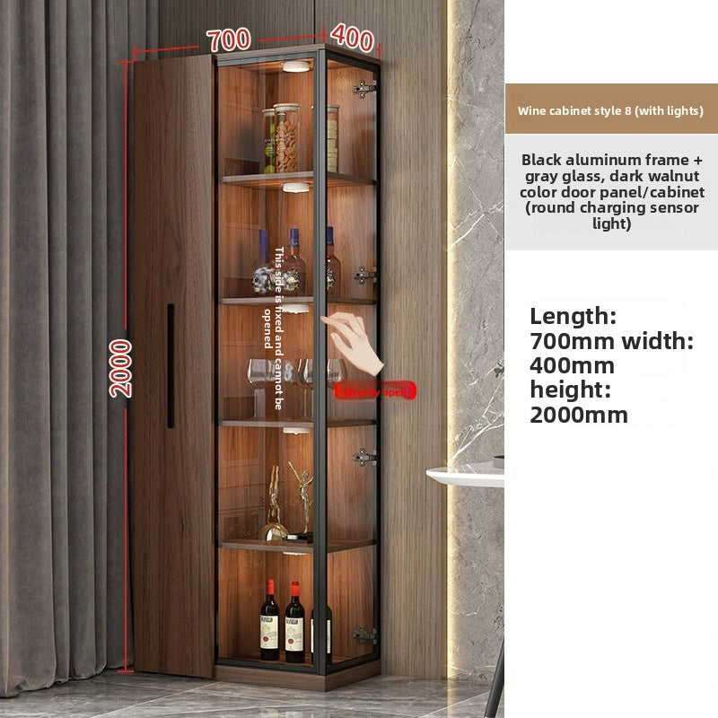 Corner Wine Cabinet Living Room Wall Display Cabinet Triangle Cabinet Household Medieval Style Dining Side Cabinet Locker