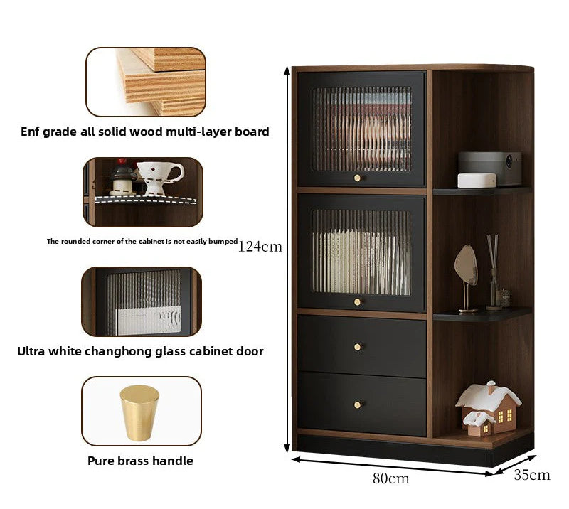 Bay Window Storage Cabinet with Drawers – Multi-Purpose Bedroom, Balcony & Living Room Organizer