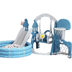 Homelements Kids 5 in 1 Swing Slide with Indoor Ball Pool Set