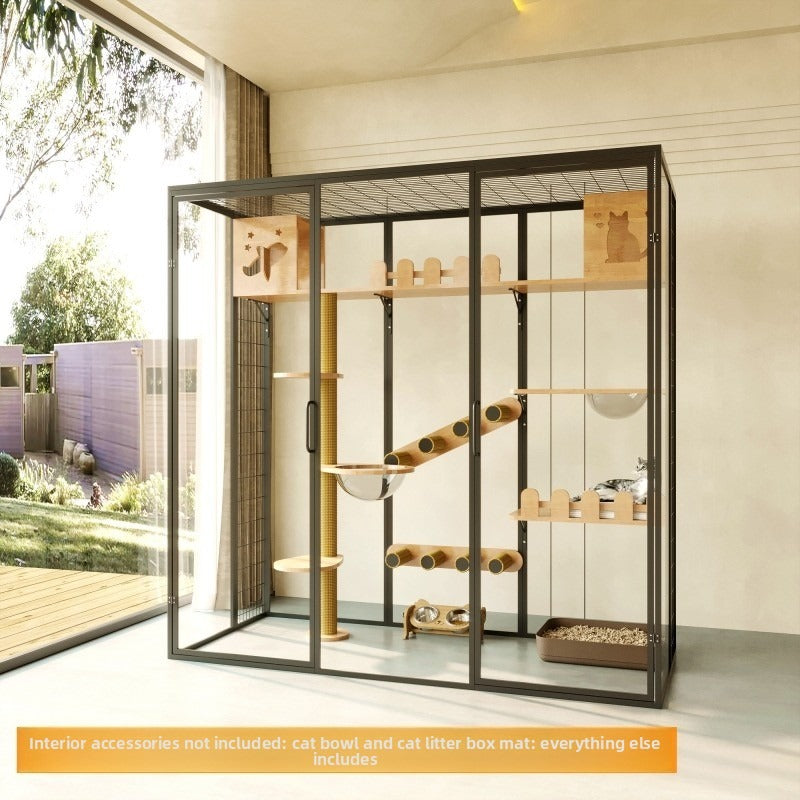 Pet Cabinet Oversized Cat Cage Home Acrylic Plate Panoramic Cat Villa Large Space Cat House Luxury Cat Room