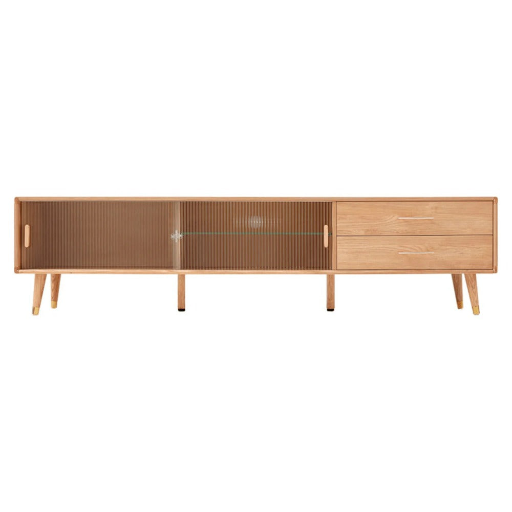 Linsay Ventus Entertainment Unit, 1.8M, Natural, Glass