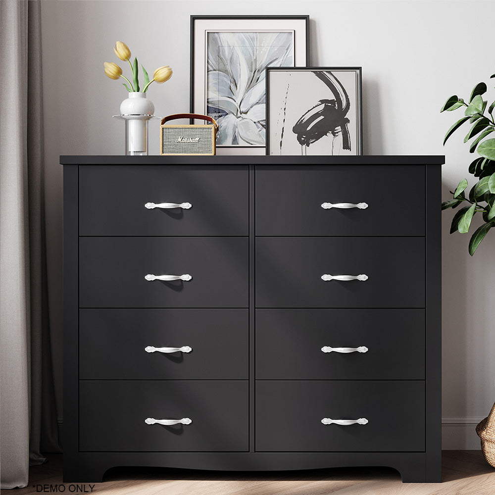 Linsay Chest of 8-drawer Cabinet Black