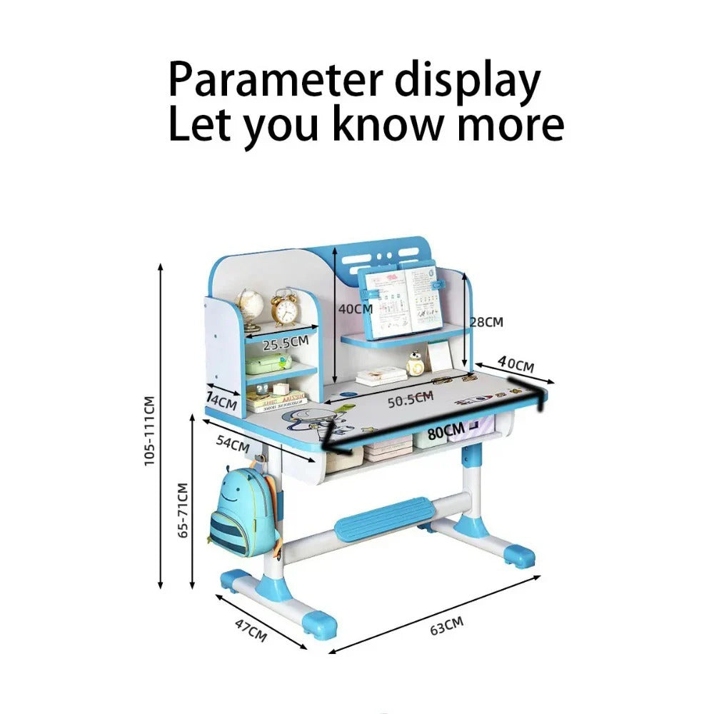 Homelements Adjustable Children's Desk and Chair Set for Study and Writing