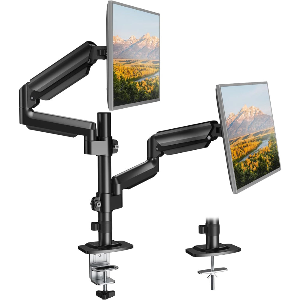 Homelements Gas Spring Desktop Stand and Monitor Support Arm with Double Steel Monitor Stand - SY-MA07