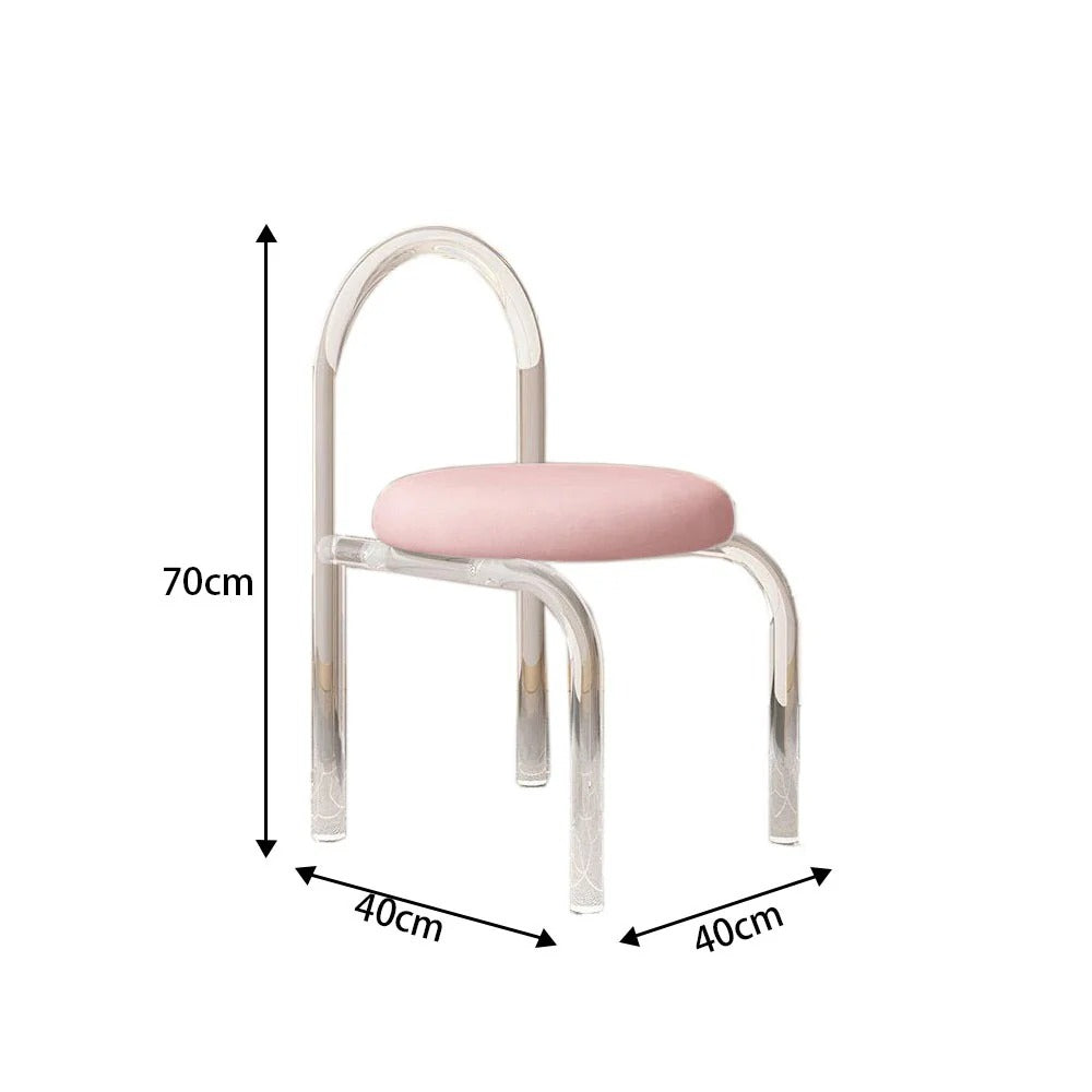 Homelements Acrylic Dining Chair Makeup Chair