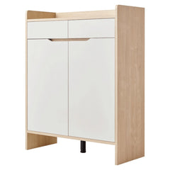 Linsay Miro Shoe Cabinet, Large, Natural & White