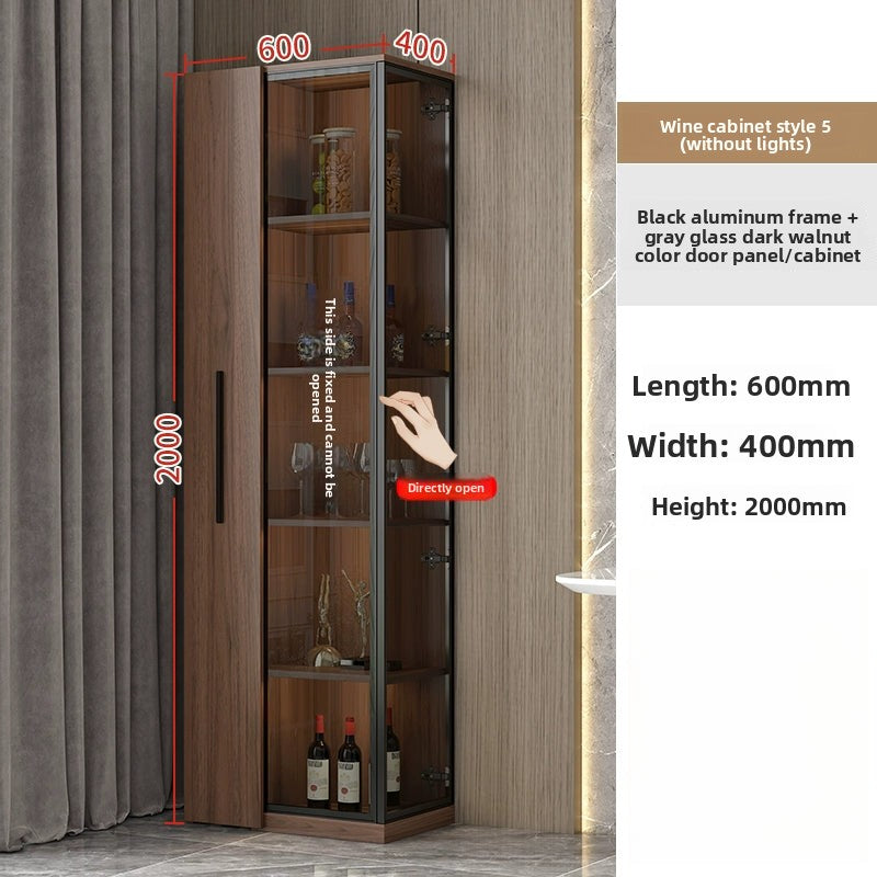Corner Wine Cabinet Living Room Wall Display Cabinet Triangle Cabinet Household Medieval Style Dining Side Cabinet Locker