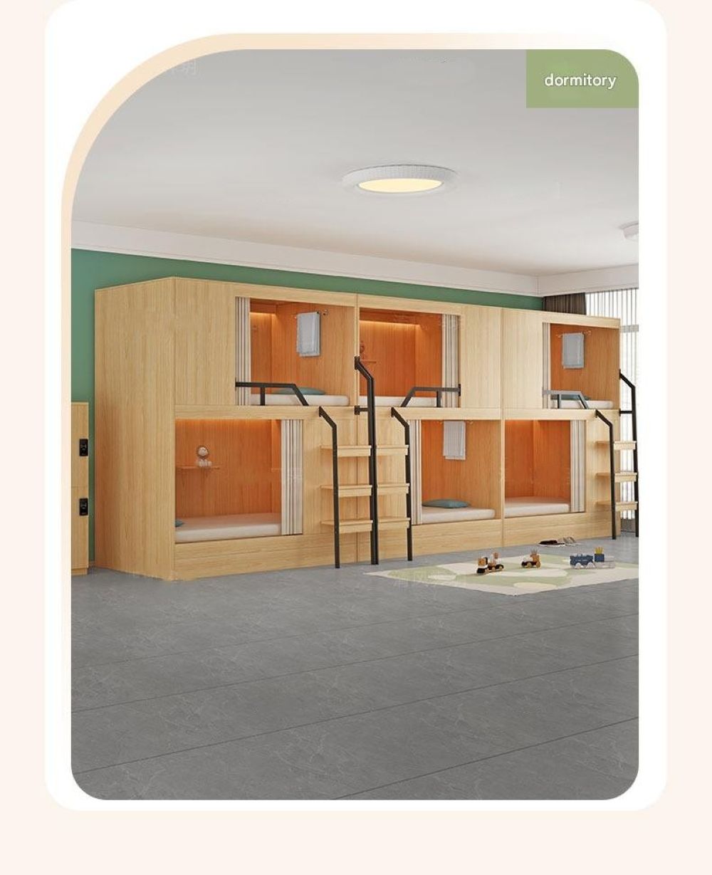 Youth Hostel Space Capsule Upper and Lower Beds Bunk Beds Adult E-sports Apartment Upper and Lower Bunks Custody Class School Dormitory High and Low Beds