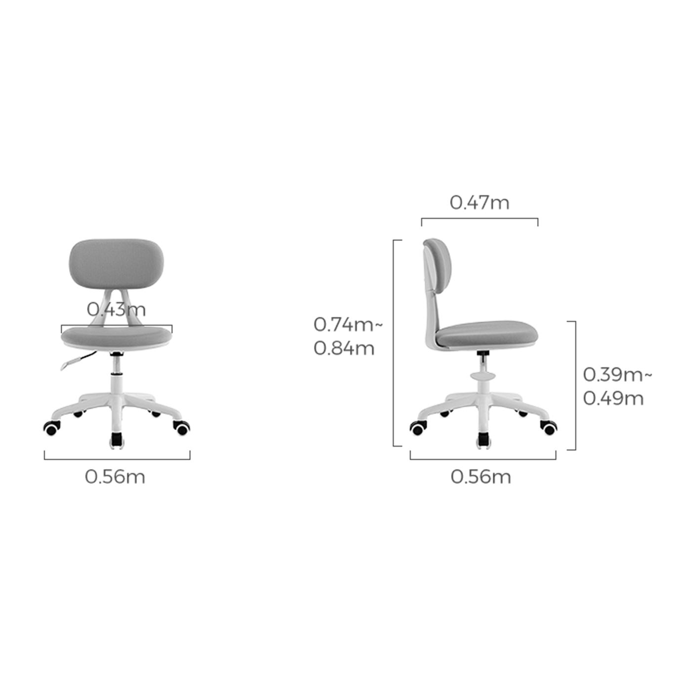 Linsay Hygge Office Chair, Grey