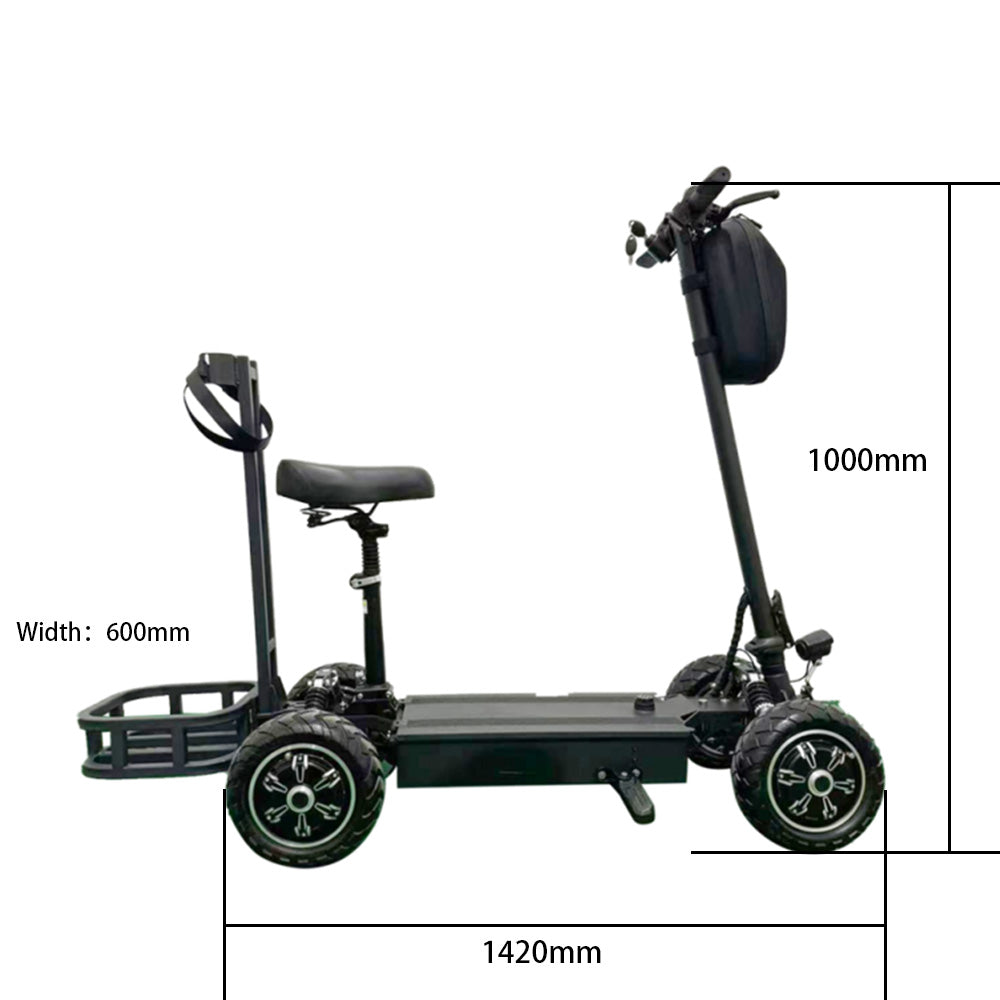 Sport Studio  Zebra09 Matching Golf Rack Outdoor  Multifunction Country Crossing E-scooter  Electric Vehicle Golf Cart with 4 Wheels -Zebra09 GOLF-48V-1000W*2-48V-20AH-lithium Battery