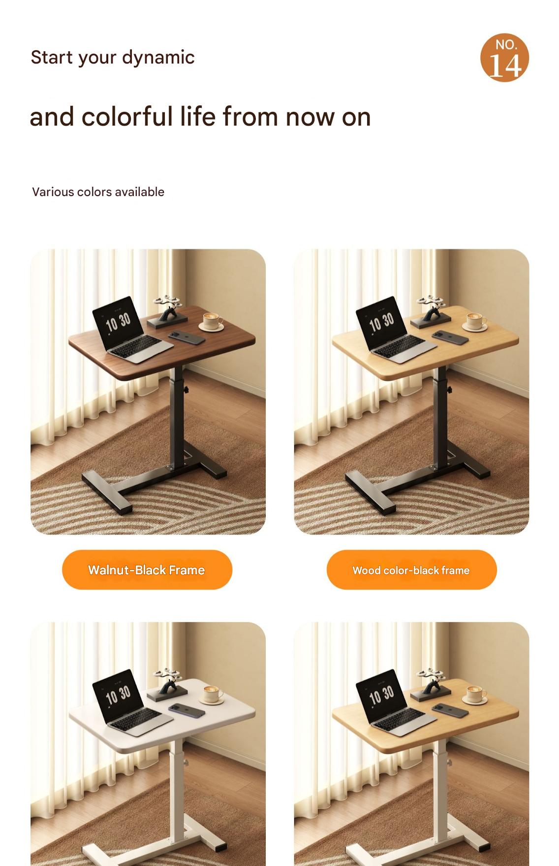 Bedside Table Removable Lifting Computer Table Living Room Sofa Side Folding Table Desk Home Bedroom Bedside Study Table Writing Table Removable Table Girls Small Simple Rental Table