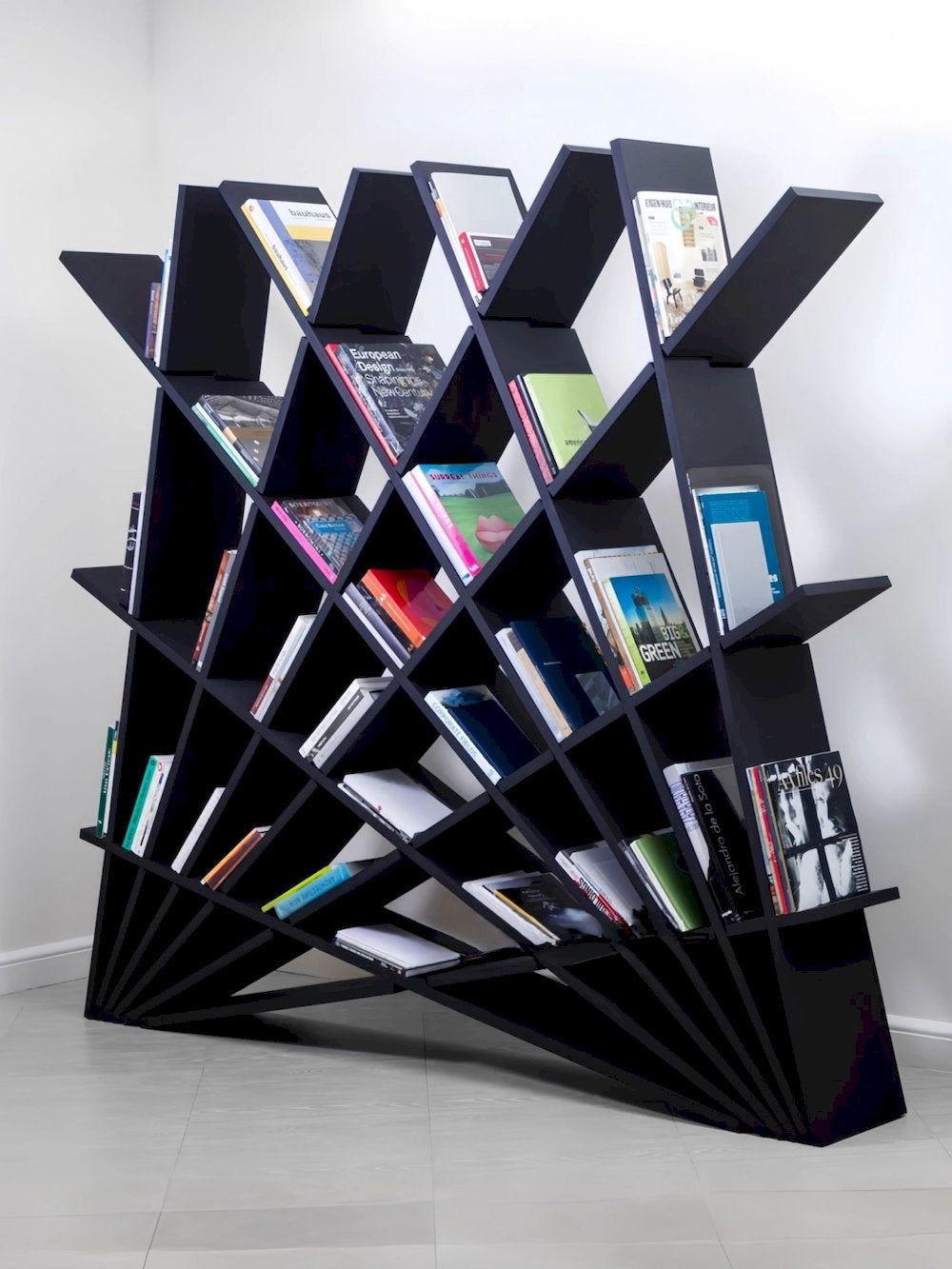 Italian Minimalist Paint Bookshelf Bookcase Floor Shelf Living Room Wall Display Rack Storage Rack Storage Rack Partition