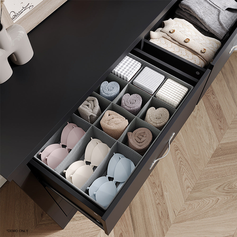 Linsay Chest of 6 Drawers Black