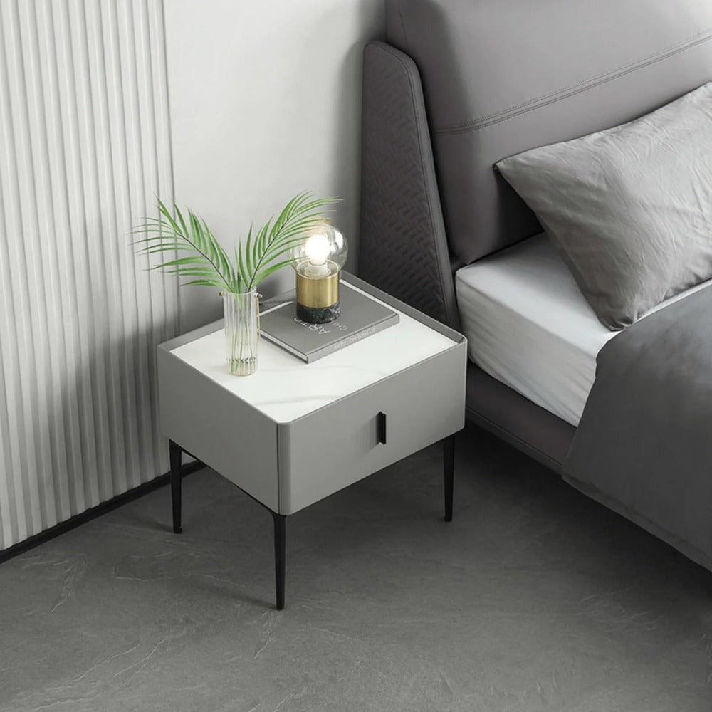 Linsay Mirage Bedside Table, Grey