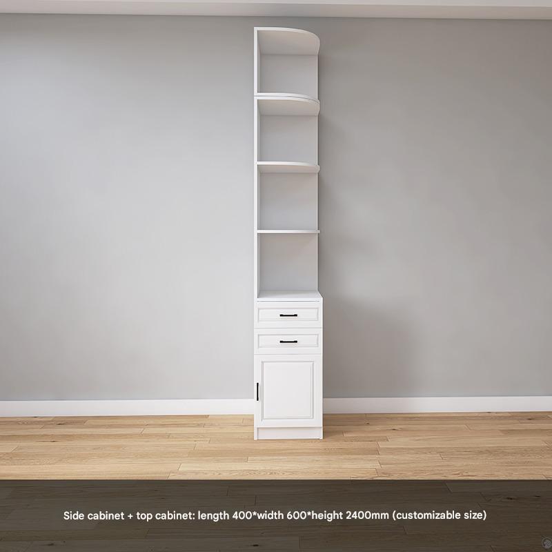 Corner Wardrobe Household Bedroom Small Apartment Solid Wood 90 Degree Master Bedroom Corner 7-character L-shaped Corner Wardrobe Combination Storage