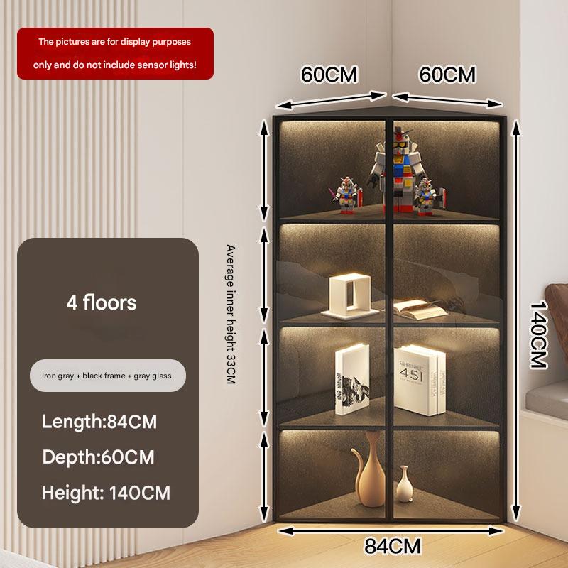 Simple Light Luxury Corner Cabinet Corner Triangle Right Angle Corner Corner Rack Living Room Bedroom Storage Floor Against The Wall