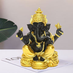 Creative Hindu Elephant God Ornament Resin Craft Ornament Modern Home Decor