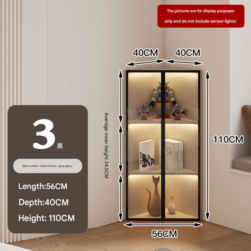 Simple Light Luxury Corner Cabinet Corner Triangle Right Angle Corner Corner Rack Living Room Bedroom Storage Floor Against The Wall